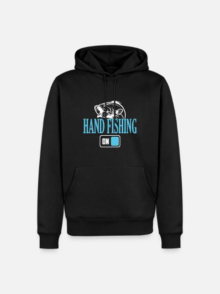 Fischer-Handangelmodus Ein - Männer Premium Bio Hoodie - Schwarz