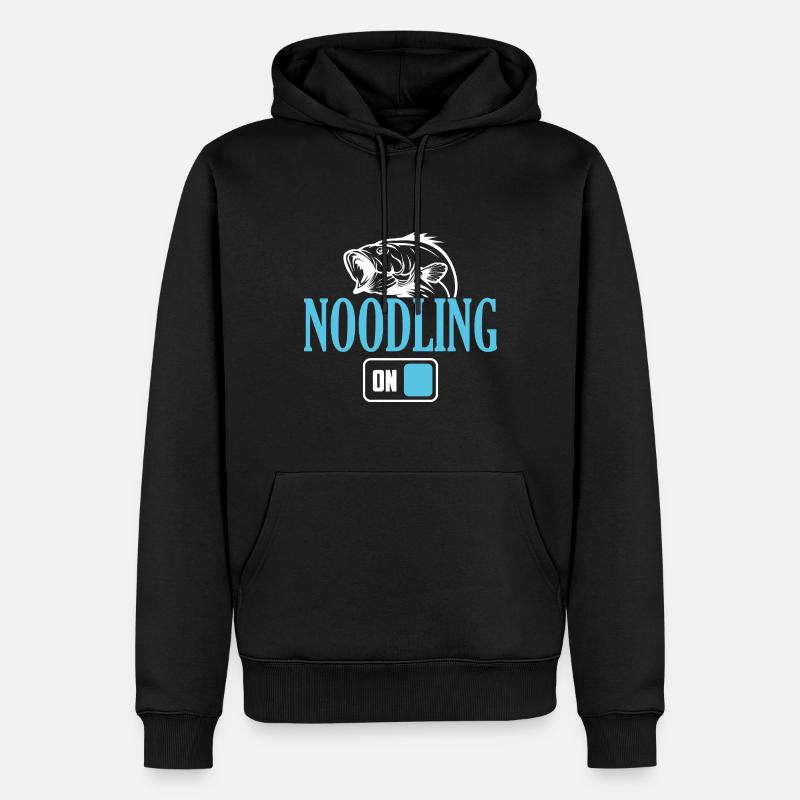 Fischer-Nudeln-Modus an - Männer Premium Bio Hoodie - Schwarz