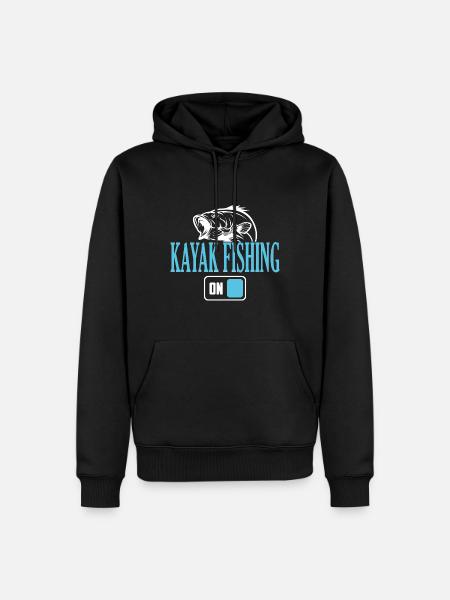 Fischer-Kajak-Angelmodus Ein - Männer Premium Bio Hoodie - Schwarz