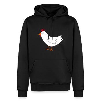 weißes Huhn lustig Geschenk Bauern Landwirte - Männer Premium Bio Hoodie - Schwarz - Vorne - Nico (187cm)