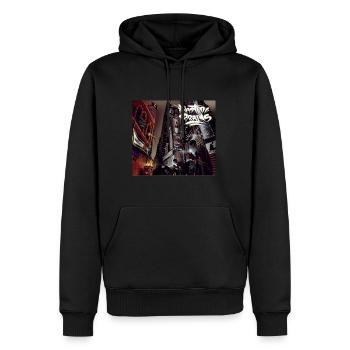 Eskapart Wast. Brains - Männer Premium Bio Hoodie - Schwarz - Vorne - Nico (187cm)