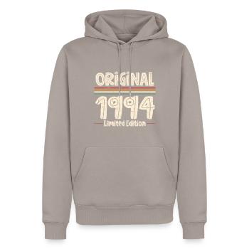1994 Geboren 30. Geburtstag - Männer Premium Bio Hoodie - Taupe - Vorne - Nico (187cm)