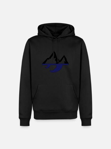 Mountain & Wave - Men’s Premium Organic Hoodie - black
