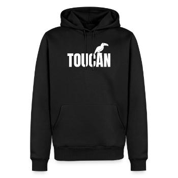 Tucan typographie animal animal amour amour amant - Sweat à capuche Premium bio Homme - noir - Devant - Nico (187cm)