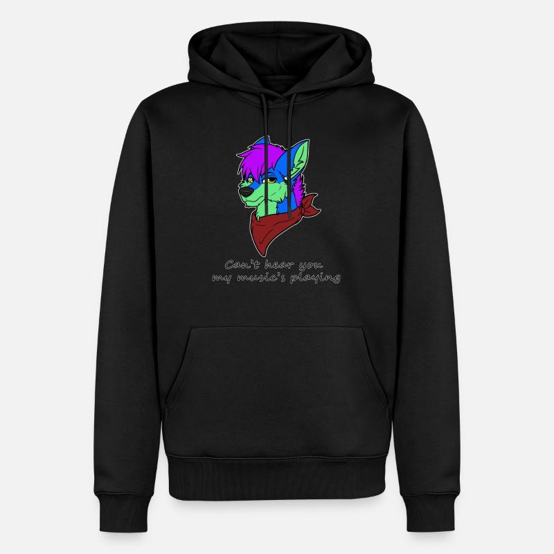Je t’entends pas - Sweat à capuche Premium bio Homme - noir
