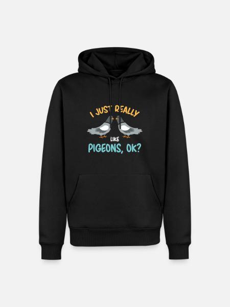 Pigeons Pigeons Pigeon Lovers Gift - Men’s Premium Organic Hoodie - black