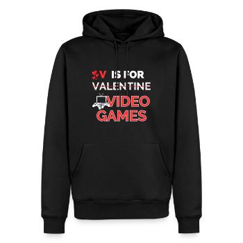 Funny Valentines - Video Games - Men’s Premium Organic Hoodie - black - Front - Nico (187cm)
