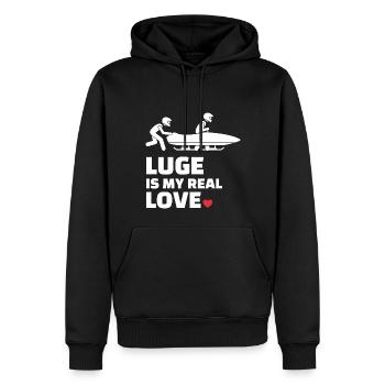 J’adore Clean - Sweat à capuche Premium bio Homme - noir - Devant - Nico (187cm)