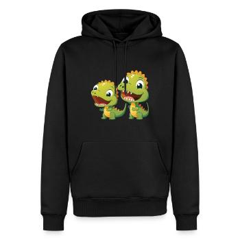 Dinosaur Baby Tyrannosaurus Two Dino T-Rex - Men’s Premium Organic Hoodie - black - Front - Nico (187cm)