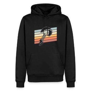 Kitesurfer Kiteboard Kitesurfen Kitesurf - Männer Premium Bio Hoodie - Schwarz - Vorne - Nico (187cm)
