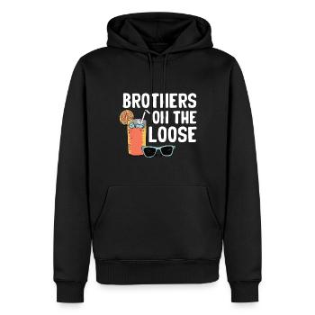 Brothers On The Loose Geschwisterreise - Männer Premium Bio Hoodie - Schwarz - Vorne - Nico (187cm)