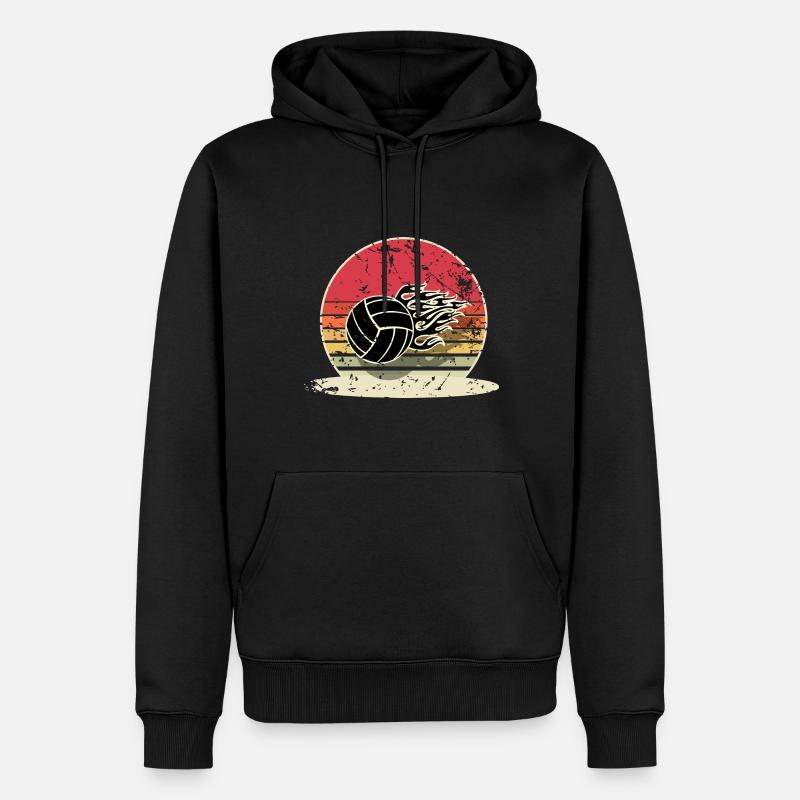Volleyball - Männer Premium Bio Hoodie - Schwarz