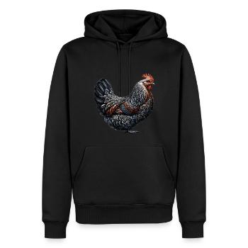 Lustiges Huhn Huhn Lustiges Bild - Männer Premium Bio Hoodie - Schwarz - Vorne - Nico (187cm)