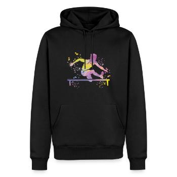 Course de haies Course d’obstacles Courses de haies pour enfants - Sweat à capuche Premium bio Homme - noir - Devant - Nico (187cm)