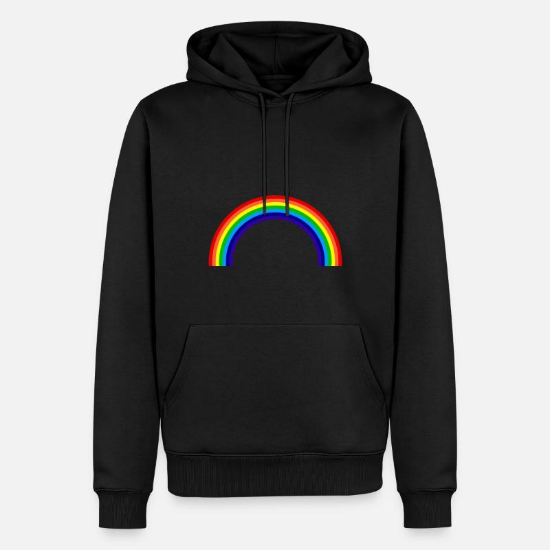 LGBT - arc-en-ciel arc-en-ciel - Sweat à capuche Premium bio Homme - noir