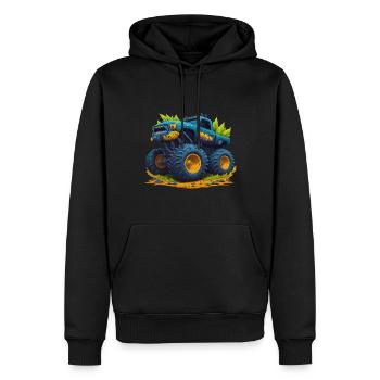 Monstertruck - Männer Premium Bio Hoodie - Schwarz - Vorne - Nico (187cm)