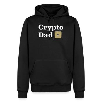 Crypto Dad Crypto Currency Father Bitcoin Fan Geek - Männer Premium Bio Hoodie - Schwarz - Vorne - Nico (187cm)