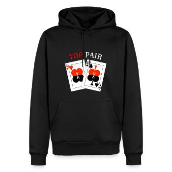 The TOP pair - Men’s Premium Organic Hoodie - black - Front - Nico (187cm)