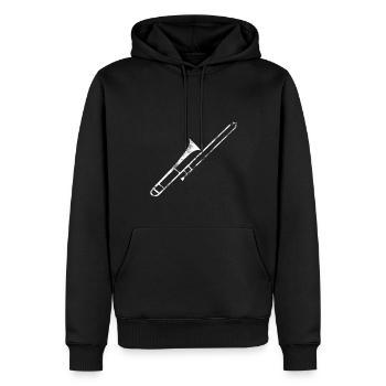 Œuvre d’art de trombone - Sweat à capuche Premium bio Homme - noir - Devant - Nico (187cm)