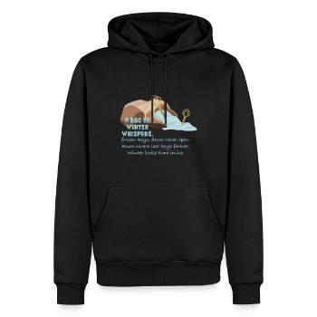 Surreal illustration, Bag of Winter Whispers - Men’s Premium Organic Hoodie - black - Front - Nico (187cm)