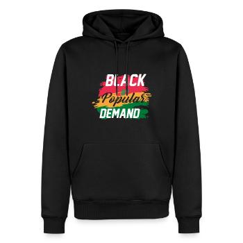 Mois de l’histoire des Noirs Histoire des Noirs - Sweat à capuche Premium bio Homme - noir - Devant - Nico (187cm)