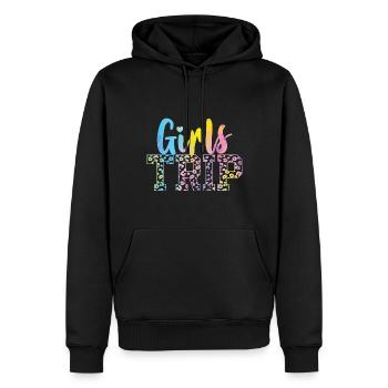 Filles Week-end Femmes Filles Voyage - Sweat à capuche Premium bio Homme - noir - Devant - Nico (187cm)