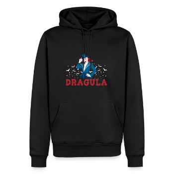 Dragula Dracula Drag Queen Carnaval d’Halloween - Sweat à capuche Premium bio Homme - noir - Devant - Nico (187cm)