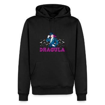 Dragula Dracula Drag Queen Carnaval d’Halloween - Sweat à capuche Premium bio Homme - noir - Devant - Nico (187cm)