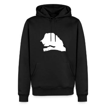 Senegal Landkarte Flagge - Männer Premium Bio Hoodie - Schwarz - Vorne - Nico (187cm)