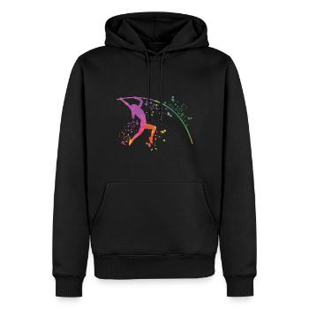 Perchiste Enfant Saut à la perche - Sweat à capuche Premium bio Homme - noir - Devant - Nico (187cm)