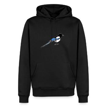 Magpie - Men’s Premium Organic Hoodie - black - Front - Nico (187cm)