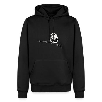 Grünfink schwarz weiß - Männer Premium Bio Hoodie - Schwarz - Vorne - Nico (187cm)