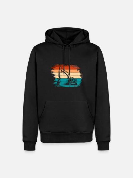 Excavator - Men’s Premium Organic Hoodie - black