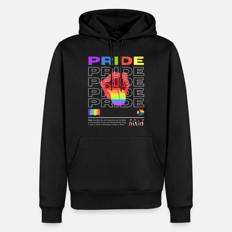 Be pride - Männer Premium Bio Hoodie - Schwarz