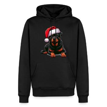 Rottweiler Der Weihnachtsmann - Männer Premium Bio Hoodie - Schwarz - Vorne - Nico (187cm)