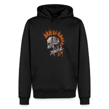 Abitur 24 Punk Style - Männer Premium Bio Hoodie - Schwarz - Vorne - Nico (187cm)