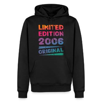 Limited Edition 18 Geburtstag Party Jahrgang 2006 - Männer Premium Bio Hoodie - Schwarz - Vorne - Nico (187cm)