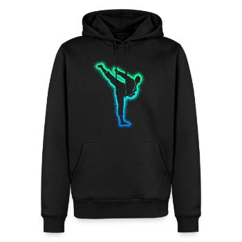 Taekwondo Arts Martiaux Hommes Enfants Karaté Garçons - Sweat à capuche Premium bio Homme - noir - Devant - Nico (187cm)
