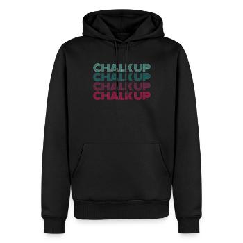 Boulderer Chalk Up Bloc - Sweat à capuche Premium bio Homme - noir - Devant - Nico (187cm)