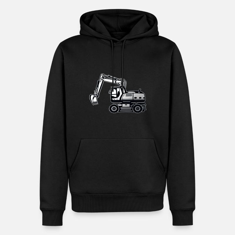 Excavatrice - Sweat à capuche Premium bio Homme - noir