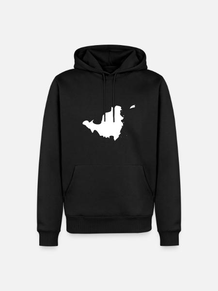 Sint Maarten map flag - Men’s Premium Organic Hoodie - black