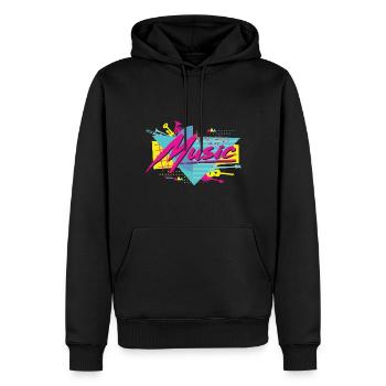 Musik mit musikinstrument motiv - geschenk - Männer Premium Bio Hoodie - Schwarz - Vorne - Nico (187cm)