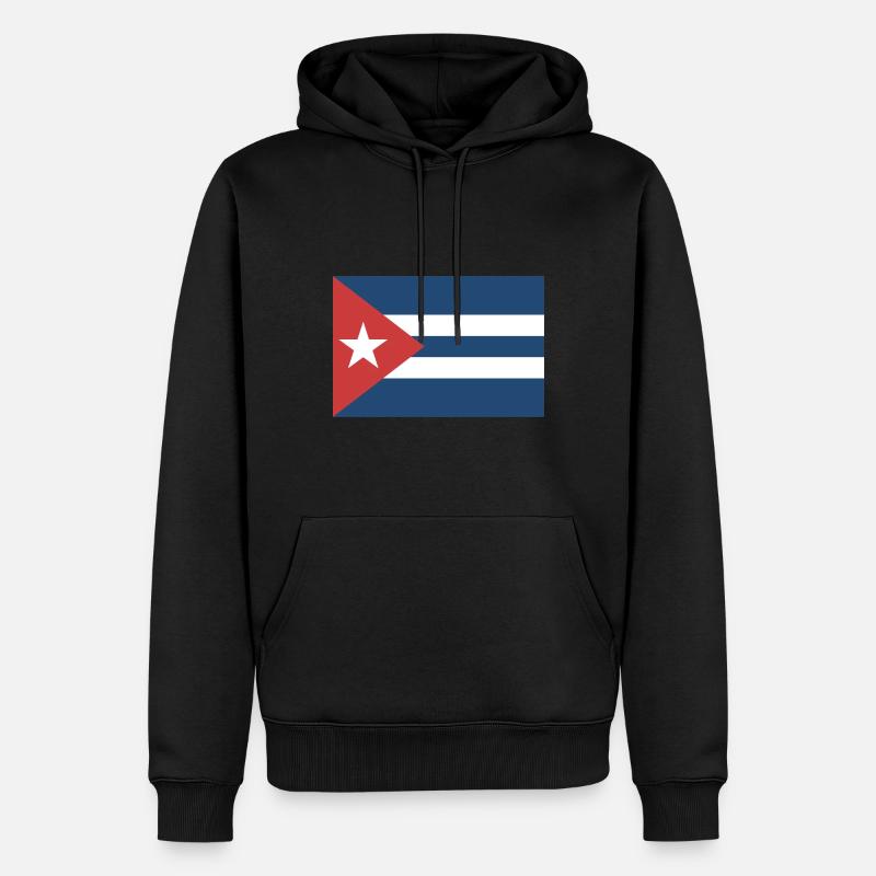 Armoiries du drapeau cubain - Sweat à capuche Premium bio Homme - noir