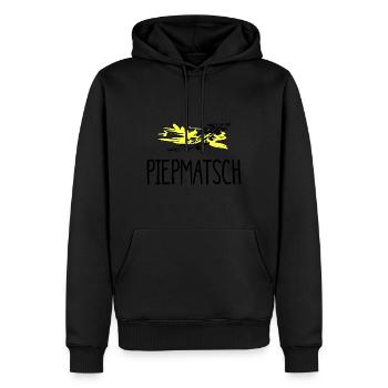 Piep Matsch versus Piep Matz - Männer Premium Bio Hoodie - Schwarz - Vorne - Nico (187cm)