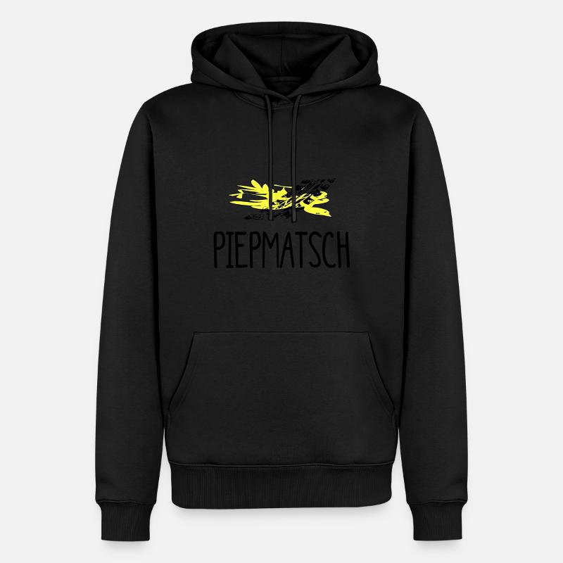 Piep Matsch versus Piep Matz - Männer Premium Bio Hoodie - Schwarz