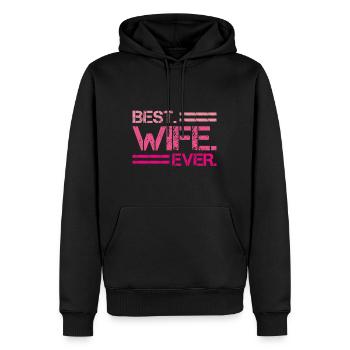 Meilleure idée de cadeau pour femme de tous les temps - Sweat à capuche Premium bio Homme - noir - Devant - Nico (187cm)