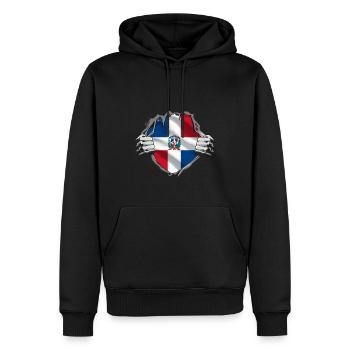 Dominican Republic Flag Dom Rep Flag Trip - Men’s Premium Organic Hoodie - black - Front - Nico (187cm)