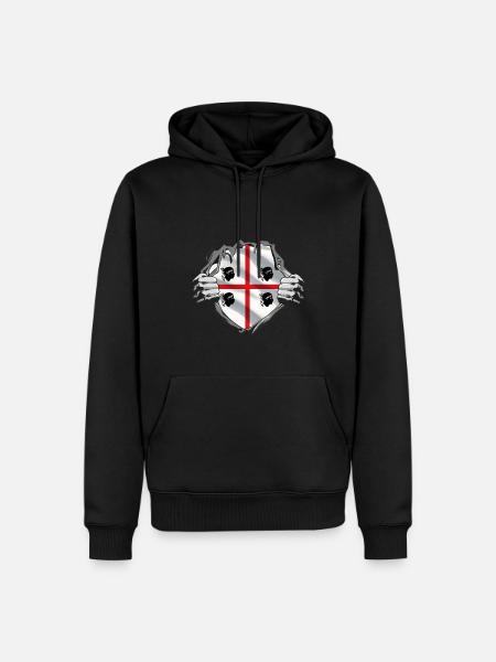 Sardinia Flag Superheroes Sardinian Flag - Men’s Premium Organic Hoodie - black