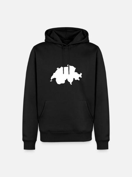 Switzerland map flag - Men’s Premium Organic Hoodie - black
