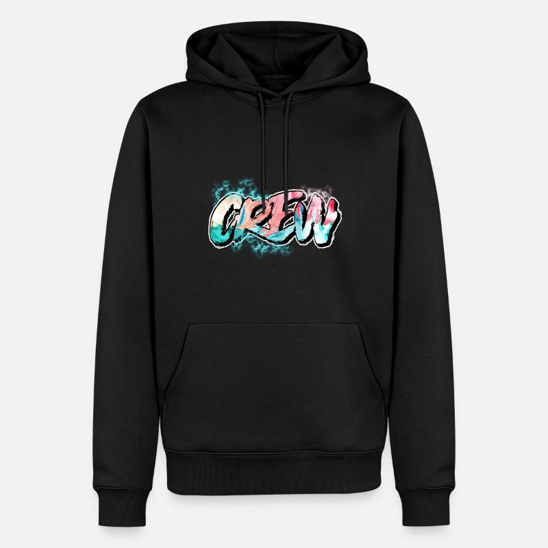 Crew - Männer Premium Bio Hoodie - Schwarz